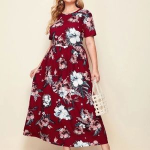 Floral print maxi dress from Shein